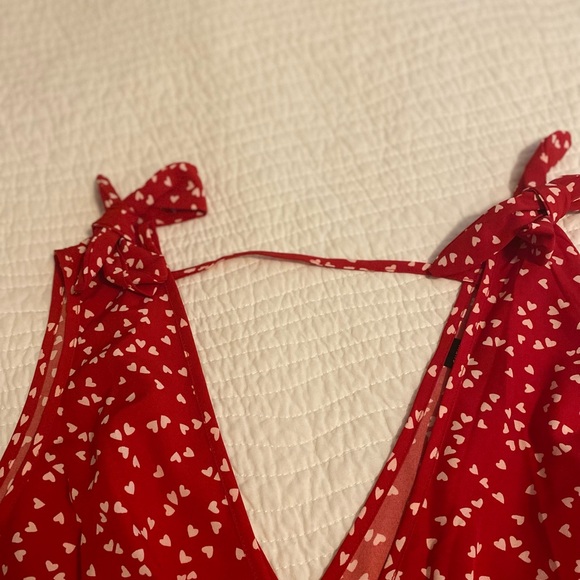 Women’s Dress Red with Hearts - Picture 5 of 5